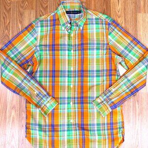 POLO RALPH LAUREN LIGHTWEIGHT REGULAR FIT 100% COTTON SHIRT PLAID SMALL, S